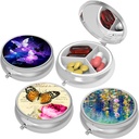 ポケットのためのかわいい小さい丸薬の箱及び財布、 優雅な丸薬箱は大きいギフト、2のコンパートメント旅行薬のオルガナイザーの店のプロゲステロン、カプセルの丸薬、Ibuprofen、ビタミン、イヤリングの背部を作ります