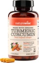 NatureWise Curcuminのターメリック2250mg - 95%のクルクミノids及び高度の吸収のためのBioPerineの黒のペッパーのエキス - 毎日の接合箇所および免疫の健康サポート - ビーガン、非GMO、90の計算[30日の供給]