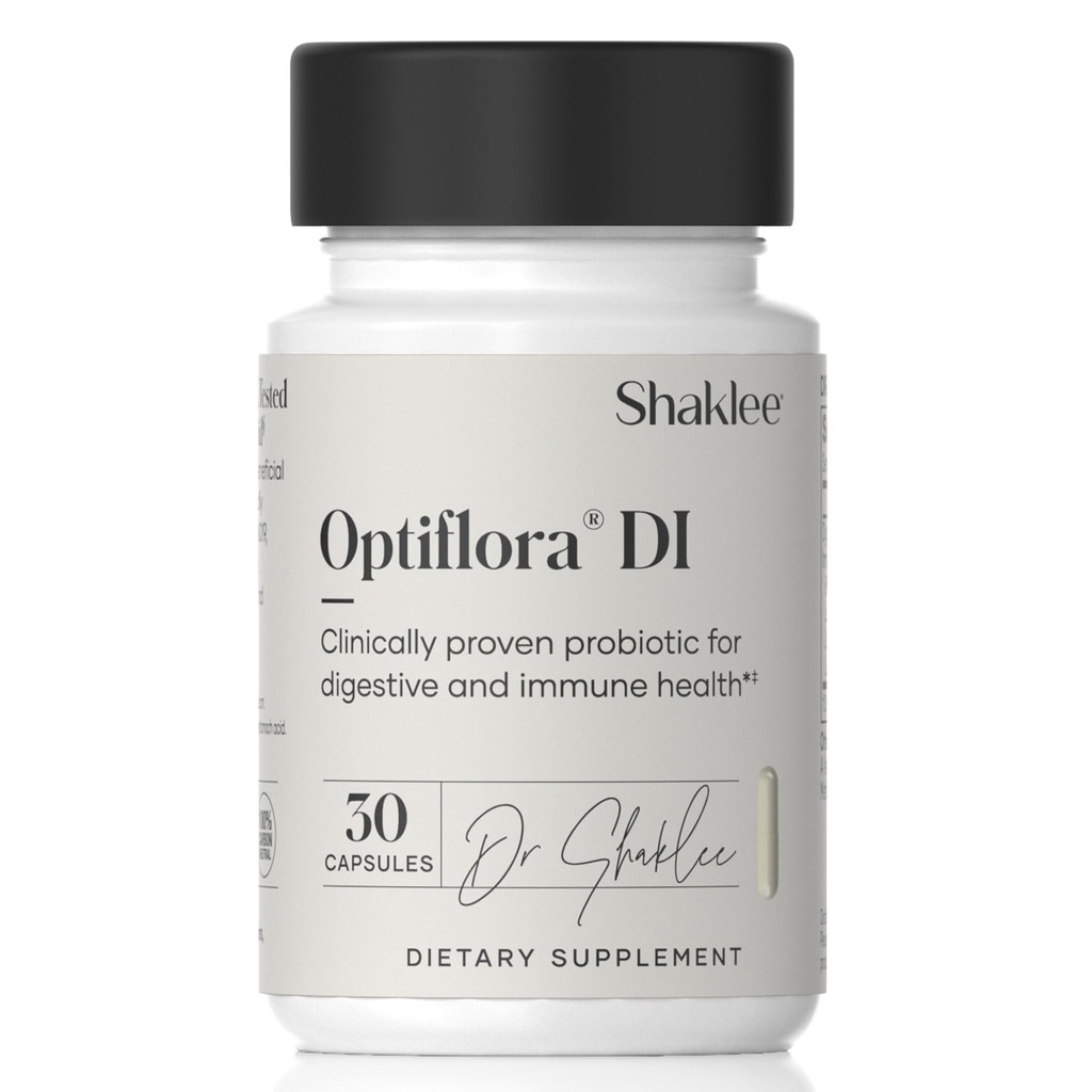 Shaklee - Optiflora® DI Probiotic -10 Billion CFU - 4 Bacterial Strains - Bifidobacterium乳液HN019TM - 腸内フローラバランスと正規性をサポート - グルテンフリー、大豆&乳製品 - 30カプセル