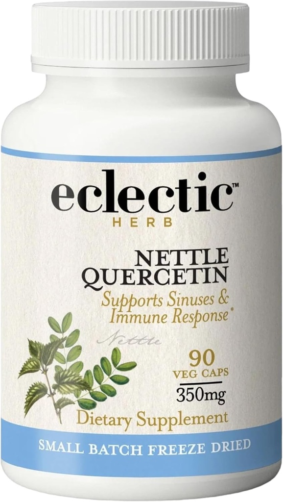Eclectic Institute Raw Freeze-Dried Non-GMO Nettle Leaf | Healthy Sinus Support, Histamine Response & Respiratory Wellness | 90 CT