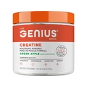 Genius Micronizedのクレアチンの一水化物の粉、ポストのワークアウトの補足、緑のApple - 100%の自然に風味付けされる及び甘くされるサポート 筋肉建物、細胞エネルギー及び認知機能– 195g