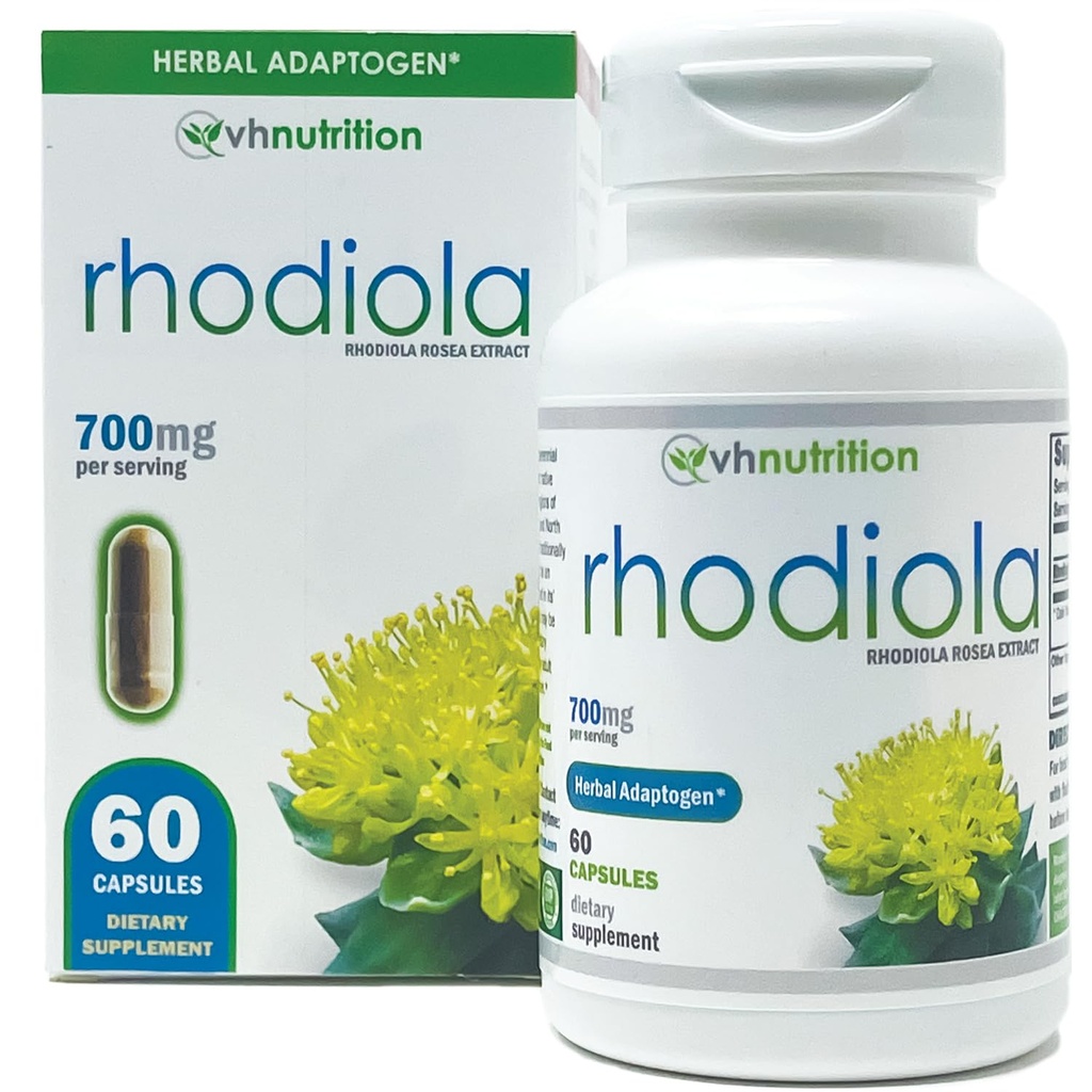 VH 栄養 RHODIOLA | Rhodiola Rosea サプリメント | 3% Salidrosides 標準化エキス | 60 簡単・スワローカプセル