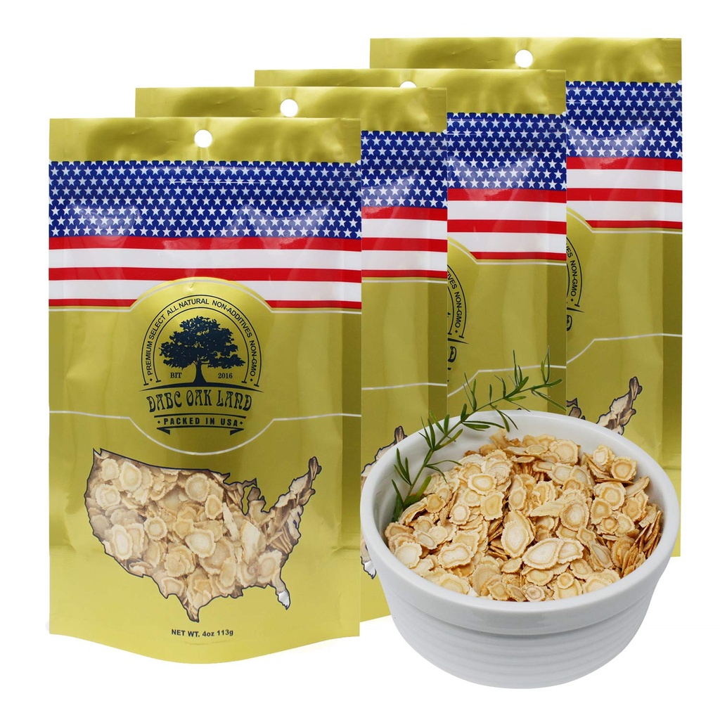 ウィスコンシン、DOL American Wisconsin Ginseng Slices Root for Tea、Men Women Mental Health Boosts Immunity、Gluten Free、Faller の4oz、16 Ounces の4袋からのアメリカのGinseng Slicesの4袋