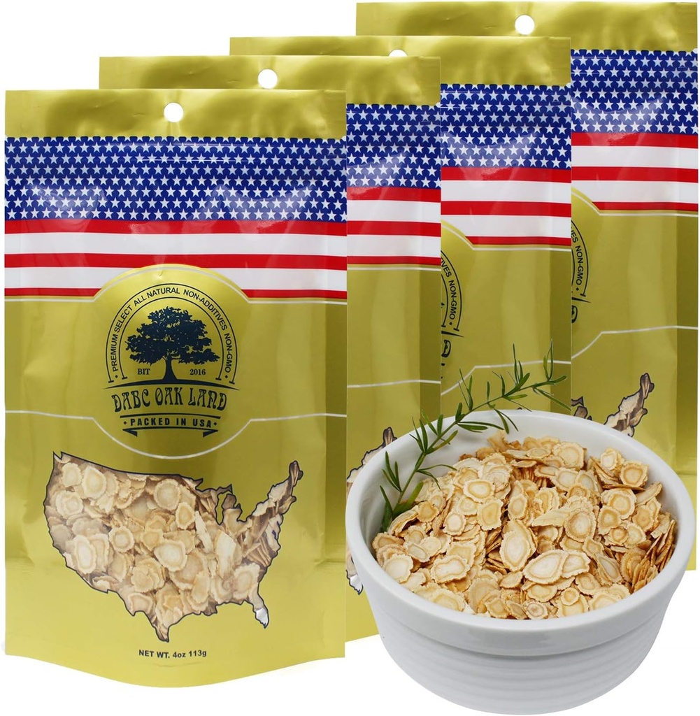 ウィスコンシン、DOL American Wisconsin Ginseng Slices Root for Tea、Men Women Mental Health Boosts Immunity、Gluten Free、Faller の4oz、16 Ounces の4袋からのアメリカのGinseng Slicesの4袋