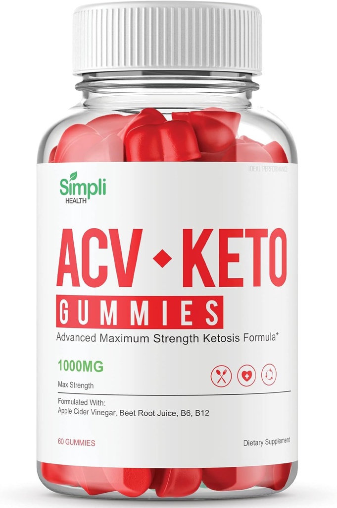 Simpli Health ACV Keto + Gummies、SimpliHealth ACV Keto Supplement Gummies - 最大強度、Simpli ACV Gummy、すべての自然サポート高度なフォーミュラ、SimpliACV Gummy Reviews(60 Gummies)