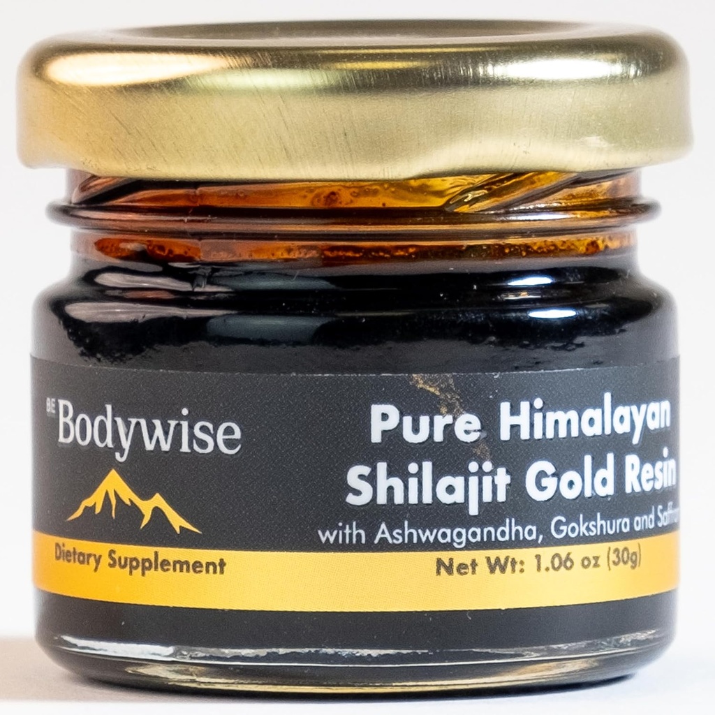 体力的に純粋なヒマラヤシラジット樹脂ゴールドIラボテストI Ashwagandha、Gokshura&Saffron Iフルヴィク酸&トレースミネラル私は男性と女性のためにシラジット  ゼロ砂糖私は100%オーガニック&ナチュラルI 30グラム。