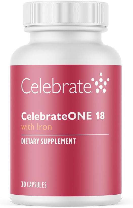 Celebrate Vitamins CelebrateONE 18, 18mg Iron - Once Daily Bariatric Multivitamin, Essential Vitamins & Minerals - Gastric Bypass & Sleeve Gastrectomy Supplement (30 Capsules)