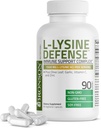 Bronson L-Lysine防衛免疫サポートコンプレックス1500 MG L-Lysineプラスオリーブリーフ、ニンニク、ビタミンCと亜鉛 - 非GMO、90ベジタリアンカプセル