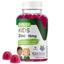子供のためのViteey亜鉛グミー、15mg - 免疫サポート - 強力な自然酸化防止剤、キッズ亜鉛ビタミンサプリメント - ビーガン、ゼラチンフリー、グルテンフリー - おいしいChewableベリー風味ガミー