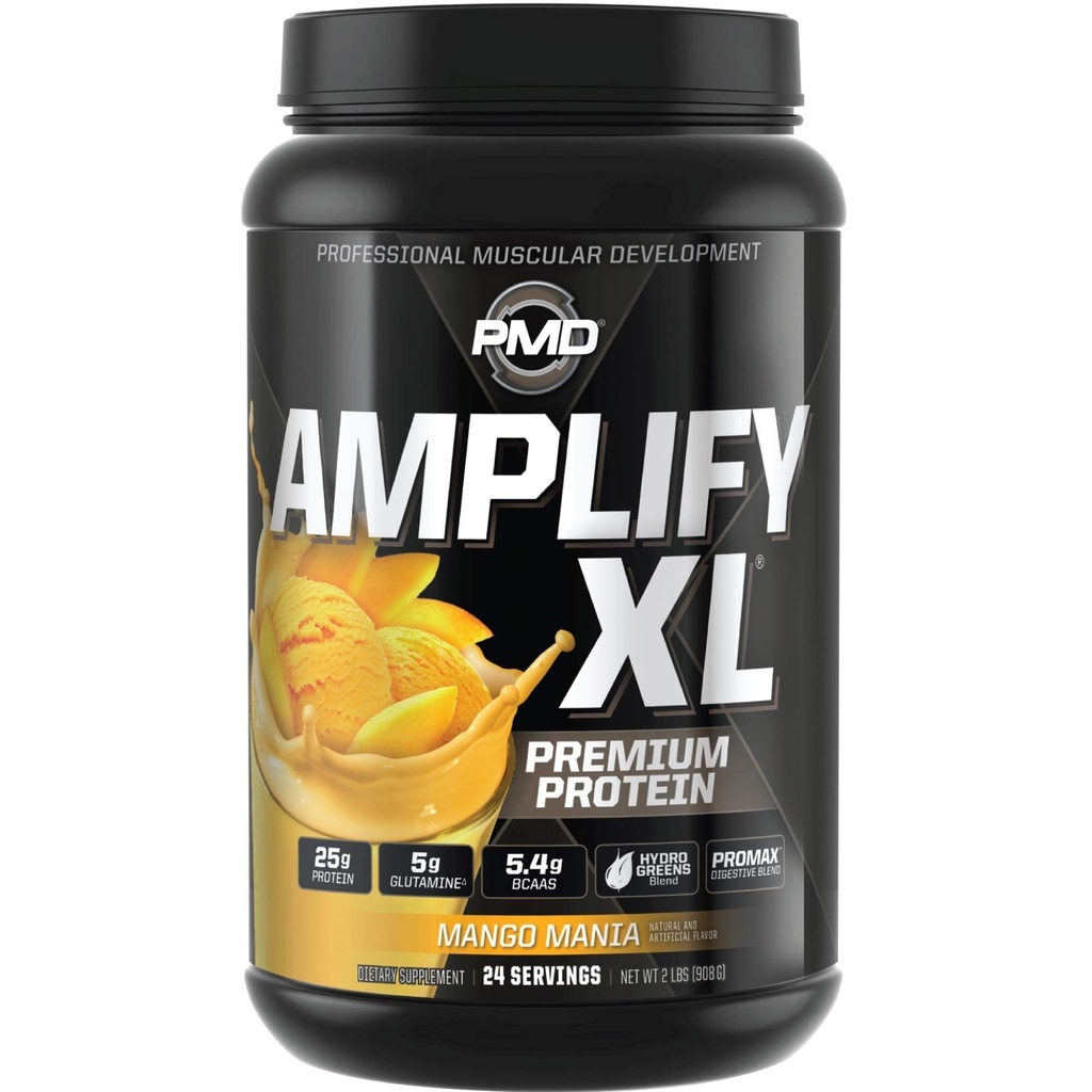 PMDスポーツは、XLプレミアムWheyタンパク質サプリメントハイドログリーンブレンドを増幅 - グルタミンと筋肉、強度、回復のためのスーパーフードとホエイプロテインマトリックス - マンゴマニア(24のサービング)