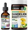 BIO KRAUTER ミルク アザミ 2 Fl. Oz. & Dandelion 60 Gummies