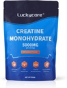 Luckycare Creatine Monohydrate - 5000 mg Pure Micronized Creatine - Creatine Powder Support for Strength & Performance - 100 Servings, 500G