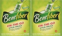 Benefiberの棒のパック繊維の補足、味は放します、完全に28-4g (0.14oz) 2PACK TOTAL 56のステッカーを溶かします