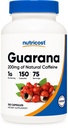 Nutricost Guarana 1000mgサービング、150ベジタリアンカプセル - ナチュラルハーブブラジルカフェインエナジャイザーサプリメント