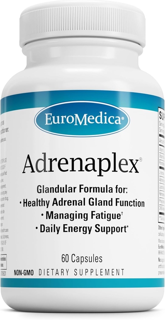 EuroMedica Adrenaplex - アドレナアル腺機能サプリメント - ビタミンCとB6のGlandularサポートサプリメント - ヘルシーなアドレナックス機能をサポート - 子供のリーチを保ちます - 60カプセル