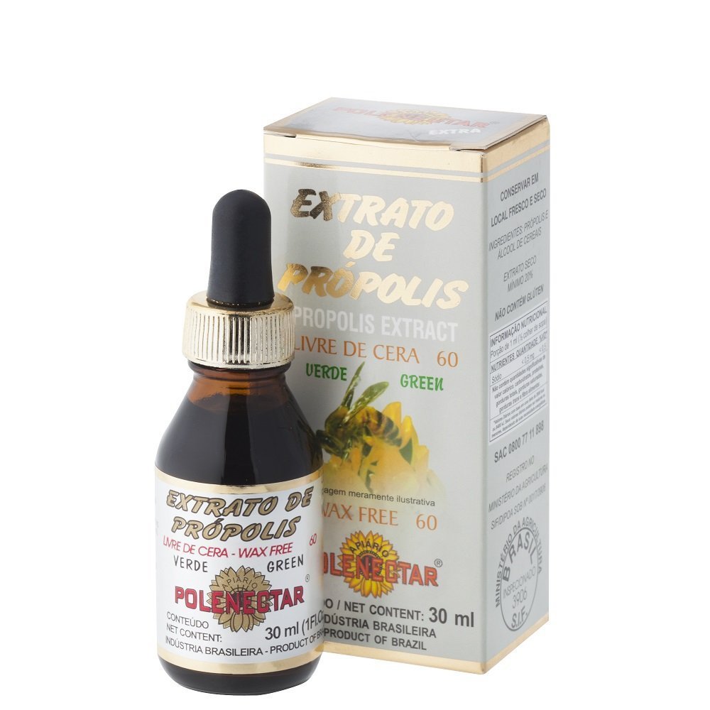 ブラジル輸入プレミアム蜂プロポリスエキスワックスフリー60(30ml)4パック