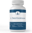 純粋で元の原料L-Tryptophan (100のカプセル) 常に純粋、添加物か注入口、実験室は確認しました