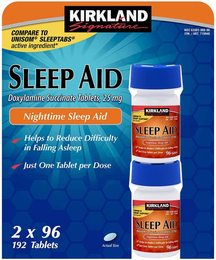 Sleep Aid Succinate 25 Mg 4 Bottles X 96 Tabs