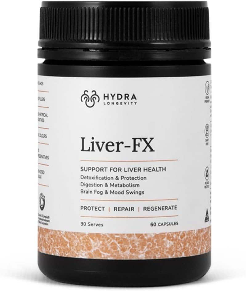 Liver-FX Liverサポートミルクアザミ、ダンデリオンルート、肝臓クレンジング&デトックスフォーミュラ、非GMO、ビーガン、60カプセル(30サービング)