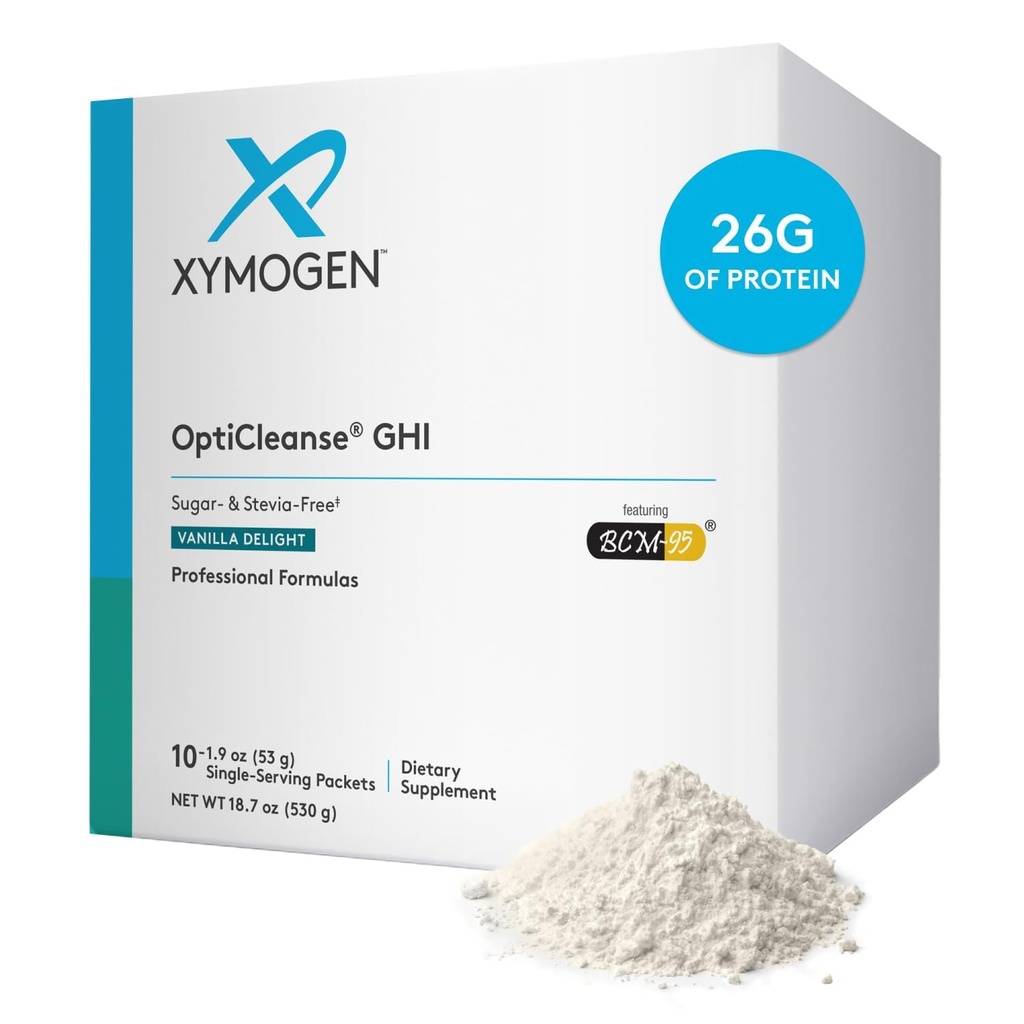 XYMOGEN OptiCleanse GHI - 消化の健康のためのプロテインパウダー - 肝臓と免疫サポート - Bビタミン&植物ベースのタンパク質 - グルテンフリー - バニラデライト風味 - 10 サービング