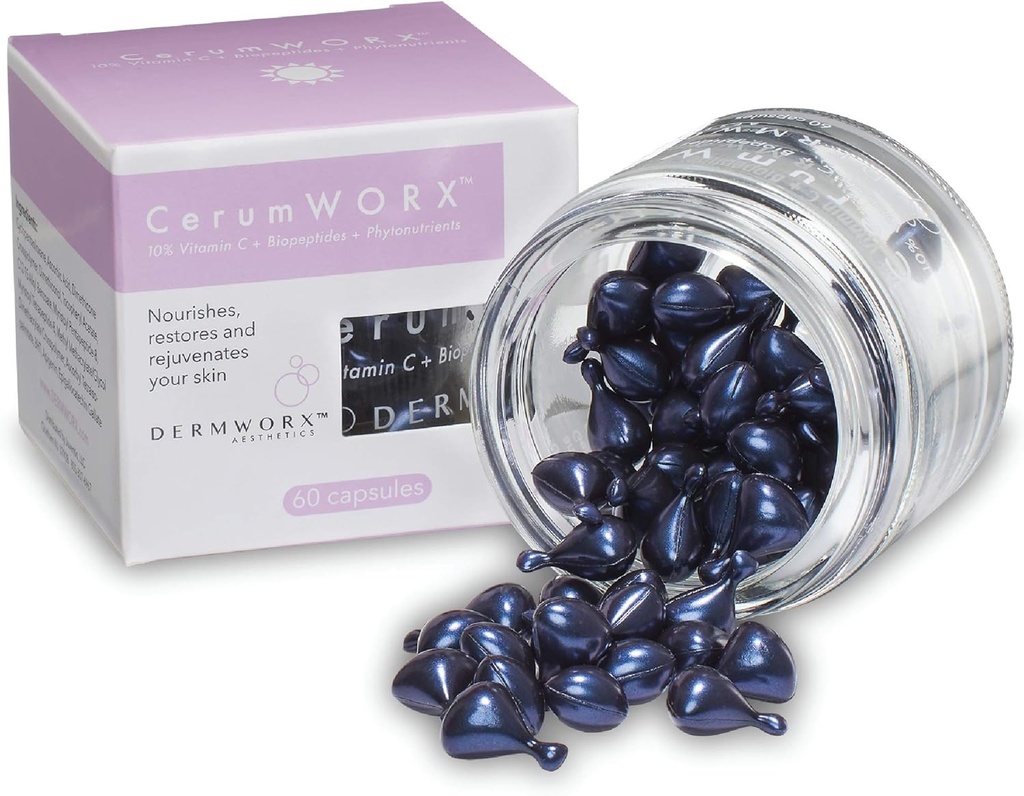 CerumWORXの日の血清:10%のビタミンCのカプセル