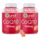 Qunol CoQ10グミー, CoQ10 100mg, おいしいグミーサプリメント, 助けは心の健康をサポート, ビーガン, グルテンフリー, 超高吸収, 2 ヶ月の供給 (60 , パック 2)
