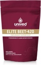 Unived Elite Beet-420 | Beetroot抽出物は、6.5%の食物硝酸塩、420mgの硝酸塩をサービングごとに標準化 | アスリートのための耐久性スーパーフード | ビーガン, カフェインフリー, プレワークアウト | 20 サービング