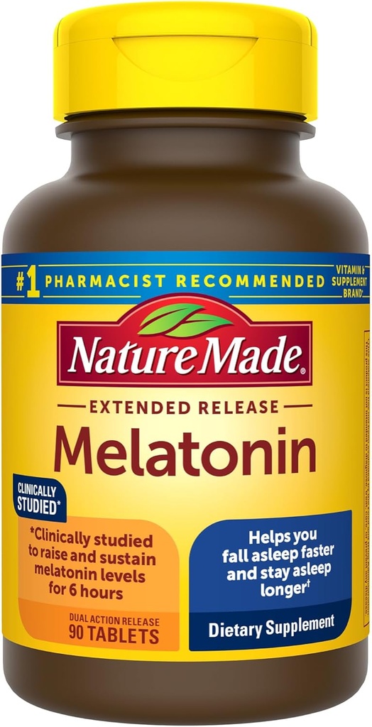性質はMelatonin 4mgの延長解放のタブレット、大人のための睡眠の補足、100%の薬剤の自由な睡眠の援助、90の計算、90の日の供給をしました