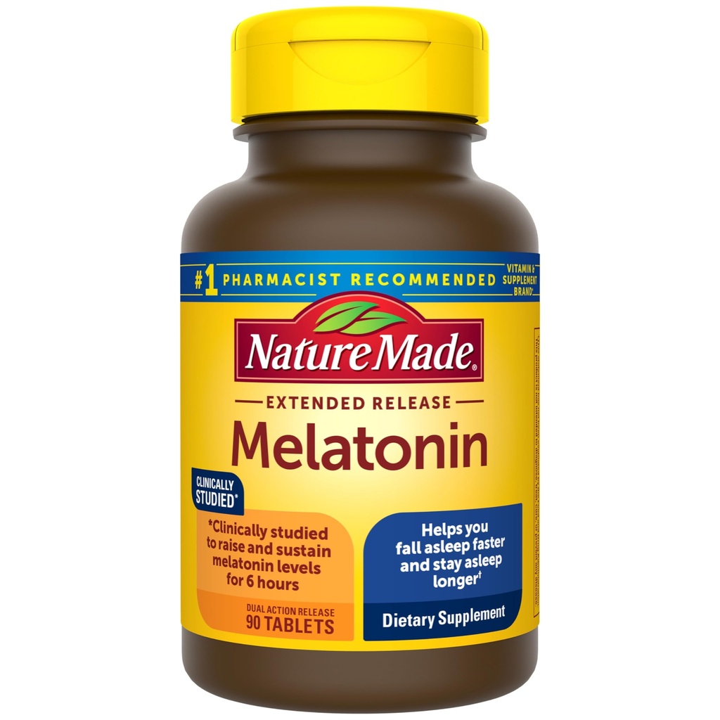 性質はMelatonin 4mgの延長解放のタブレット、大人のための睡眠の補足、100%の薬剤の自由な睡眠の援助、90の計算、90の日の供給をしました