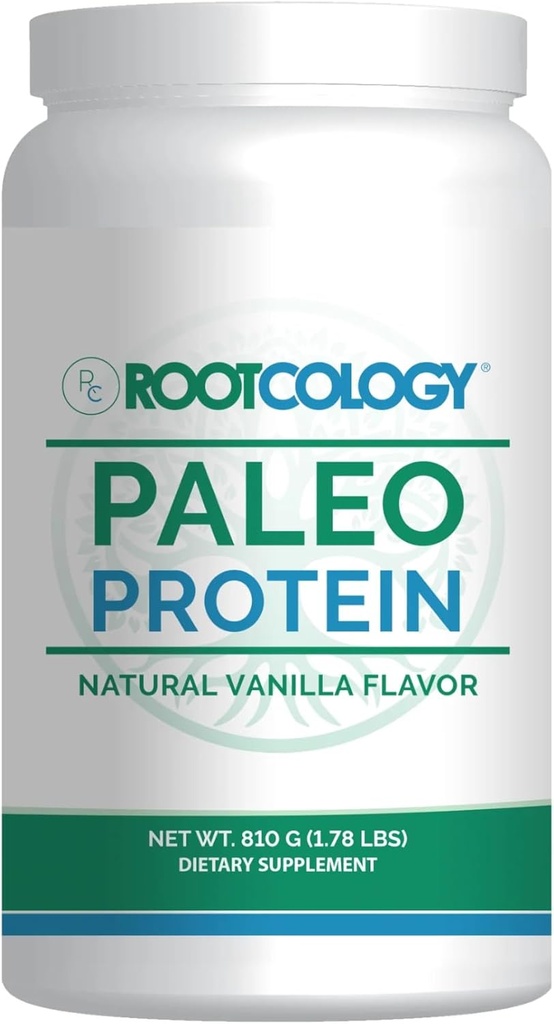 Izabella WentzのRootcology | Paleo Protein | MCT & Stevia | Dairy-Free and Soy-Free | ナチュラルバニラフレーバー | 885g/30 サービング