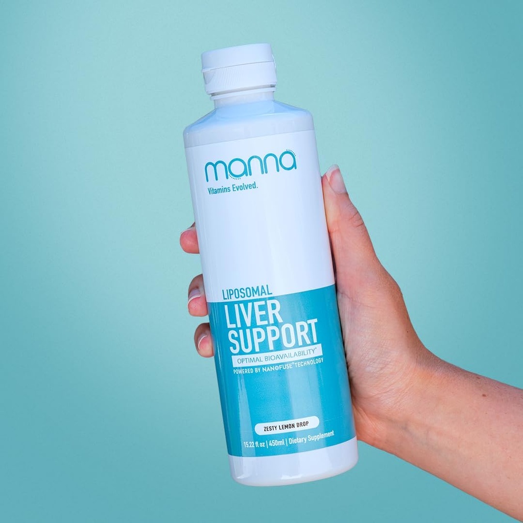 Manna Liposomal Liverサポート - 肝臓のクレンジングデトックス&修理 - 女性と男性のための肝臓サポートサプリメント