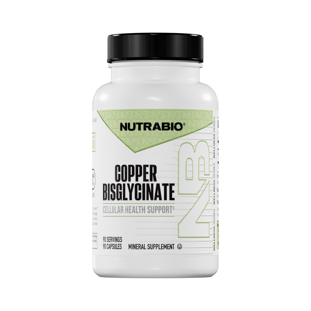 NutraBioのChelatedの銅のBisglycinateの補足(3mg)、免疫サポート-銅の補足- 90のカプセル