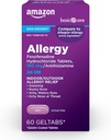   Basic Care, 24 Hour Allergy Relief, Fexofenadine Hydrochloride Geltabs 180 mg, Non-Drowsy Antihistamine, 60 Count