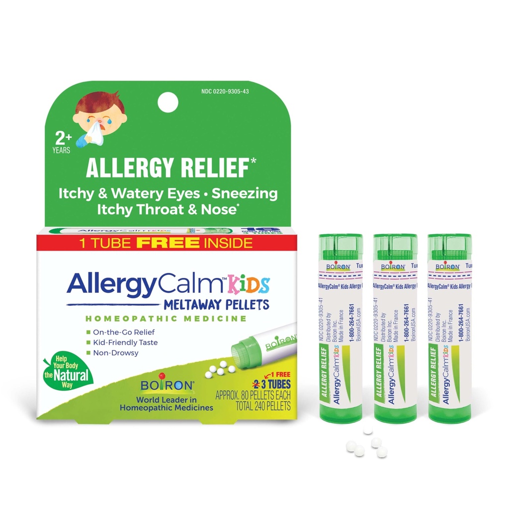 Boiron AllergyCalmはアレルギー救助3の管箱のためのホメオパシー薬をからかいます