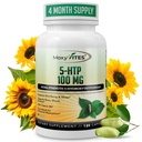 MoxyVites 5HTP 100mg の補足、B6 の 5 HTP の有機性の全食糧-最もよいSerotonin ブースター-非GMO、120 ビーガン カプセル