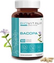 生物ビタミンの自然なBacopaの補足のカプセルは頭脳機能1000mg - 60のカプセルを支えます