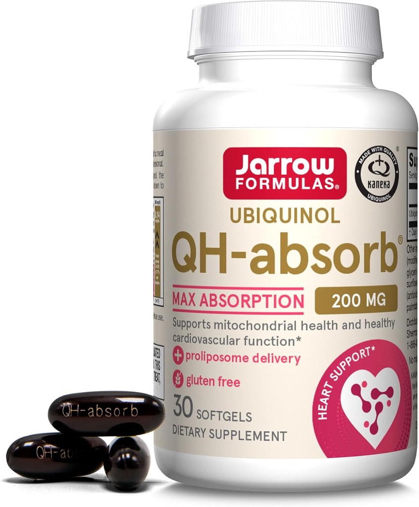 JarrowフォーミュラCoQ10 200mg Softgels - 30デイサプライ、Ubiquinol Co Q 10サプリメント、心血管の健康、30Softgels