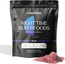 MoonBrew マグネシウム 睡眠茶: 天然 メラトニンフリー 睡眠補助剤 | 14 マグネシウム グリシナートと適応剤のスーパーフード | ケト、全30&ヴィーガン | 温泉または冷えを楽しむ - 30 摂食