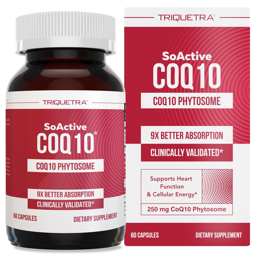 SoActive CoQ10® 250mg:最大9X高吸収とCoQ10 Phytosome - 実績のあるセルラーデリバリー - セルラーエネルギー生産をサポート(60カプセル)
