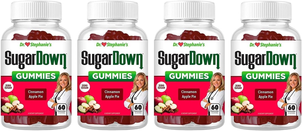 Dr. Stephanie’s SugarDown Gummies – セイロン&カシアシナモンサプリメント - 4パック