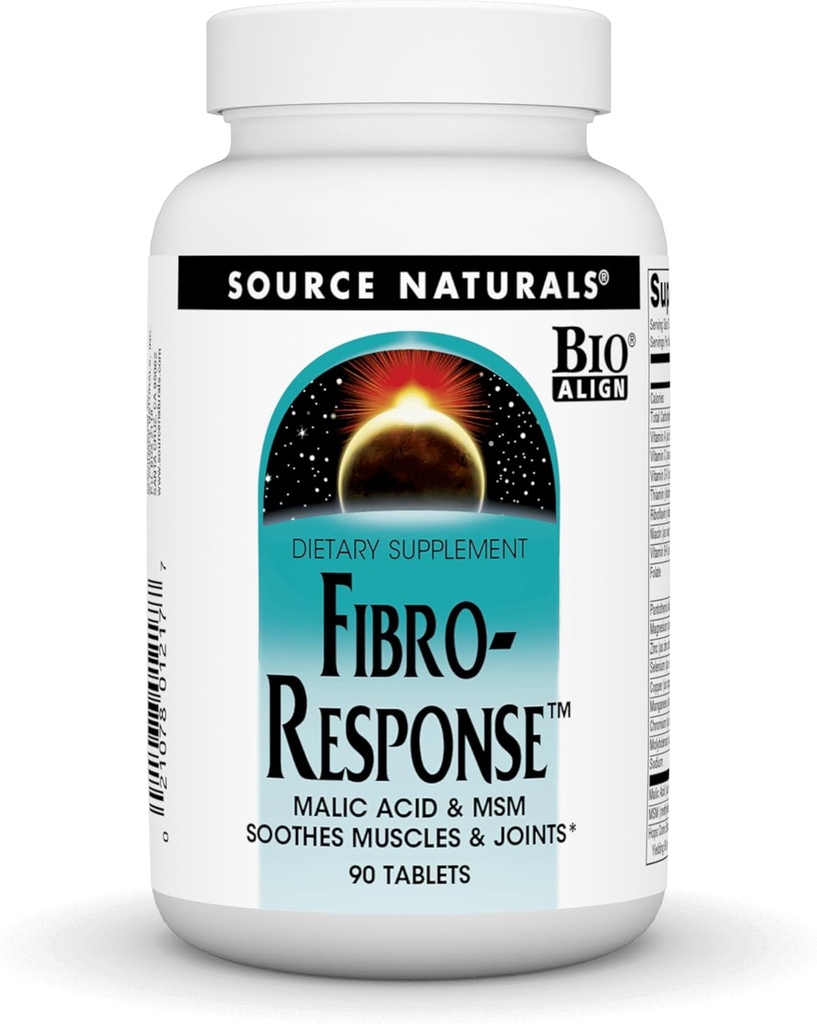 源のNaturals Fibro応答の生物一直線にされたリンゴ酸及びMSM、90のタブレット
