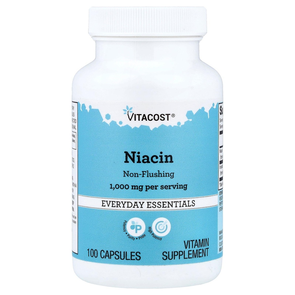 Vitacost Niacin 非洗い流すこと - サービングごとの1000のmg - 100のカプセル