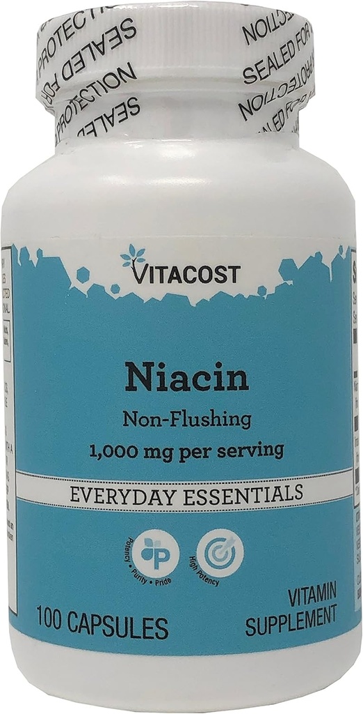 Vitacost Niacin 非洗い流すこと - サービングごとの1000のmg - 100のカプセル