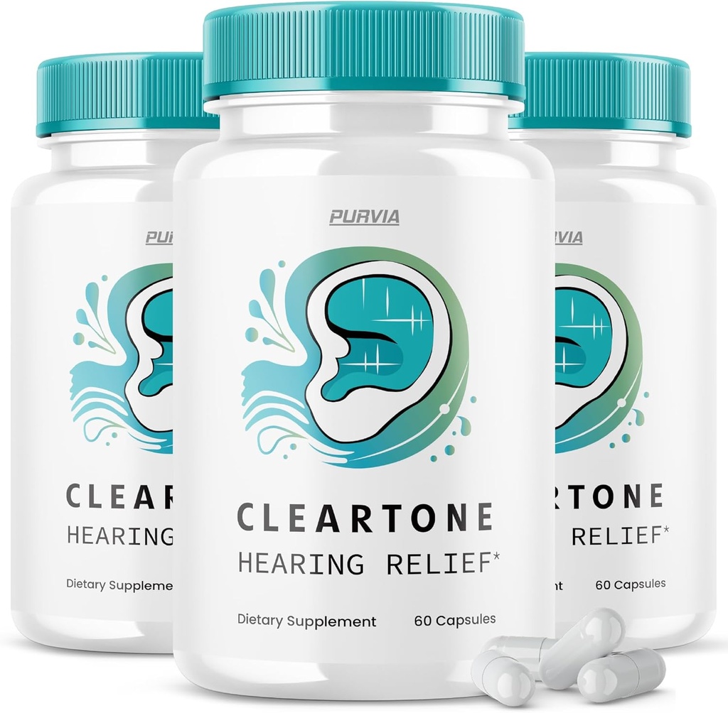 (3パック) Cleartoneの丸薬 - 公式の式 - Cleartone Tinnitusの補聴器、明確な調子の丸薬の補聴器の補聴器の最大の強さの方式の明確な調子の先端ビタミンの補足(180カプセル)