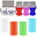 LABOTA 9 PC Liceコンブ、Fleaコンブ、ヘアコンブダブルサイドファイン歯コンブ、金属歯、ヘッドマウスの治療のためのステンレス鋼のルーズとNitコンブ付き除去ダンドラフコンブ