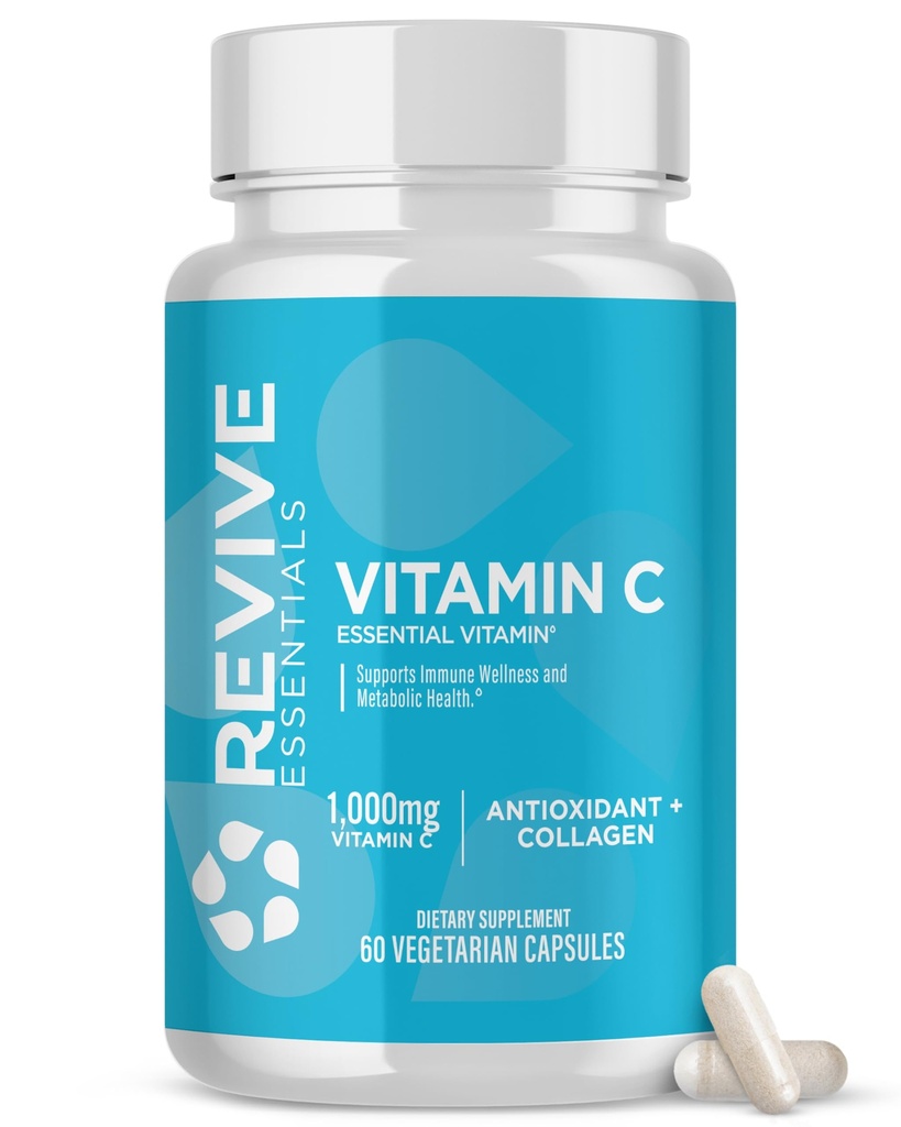 Revive MDのビタミンCのカプセル、1000mg -免疫サポート及び酸化防止健康のための高周波VIT Cのアスコルビン酸の食事療法の補足 - 注入口及び非GMO無し(200のベジタリアン カプセル、30のサービング)