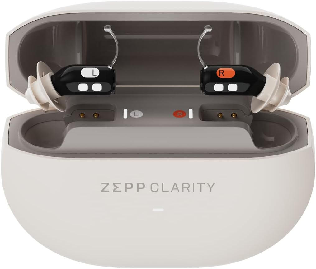 One OTC Hearing Aids for Seniors Adults - Nearly Invisible, Adaptive Sound, 18 HR Battery, Wireless & USB Charging Case, App Control, Lifetime Service & Audiology Care