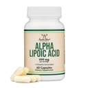 アルファリポ酸600mg/サービング、60カプセル(サードパーティーテスト、非GMO、グルテンフリー、ビーガンセーフ)ニューロパシーと心臓の健康(ALAサプリメント)のための強力な抗酸化剤ダブルウッド