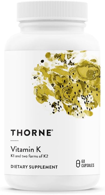 Thorne Research - 3-K Complete - Vitamins K1 and K2 for Heart and Bone Support - 60 Capsules
